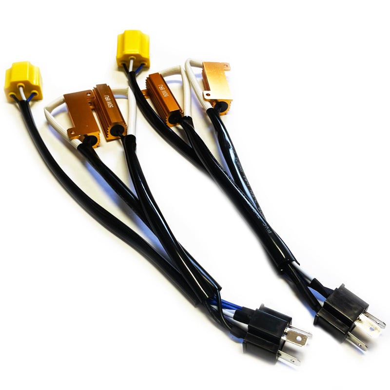 Onex O-NEX H4 9003 LED Load Resistor Kit 50W 8ohm Headlight Bulb Relay Harness Adapter Anti Flicker Error Decoder Warning Canceller - Image 2